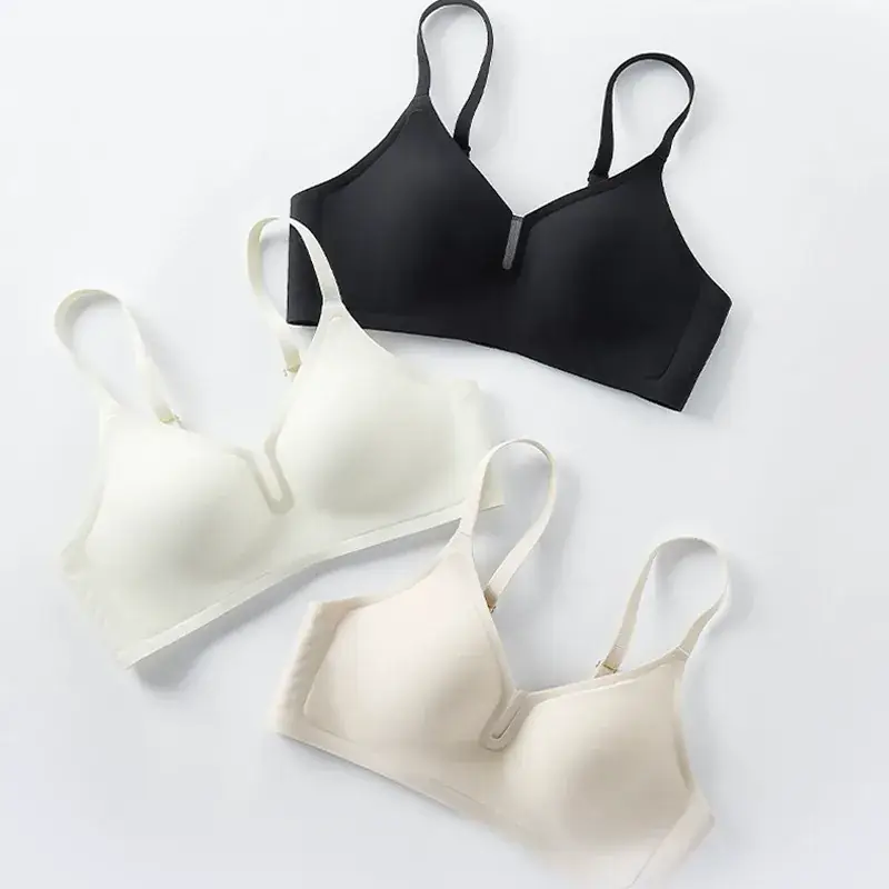 Thin Soft Push-Up Jelly Strip Non-Rims Bra - Image 7