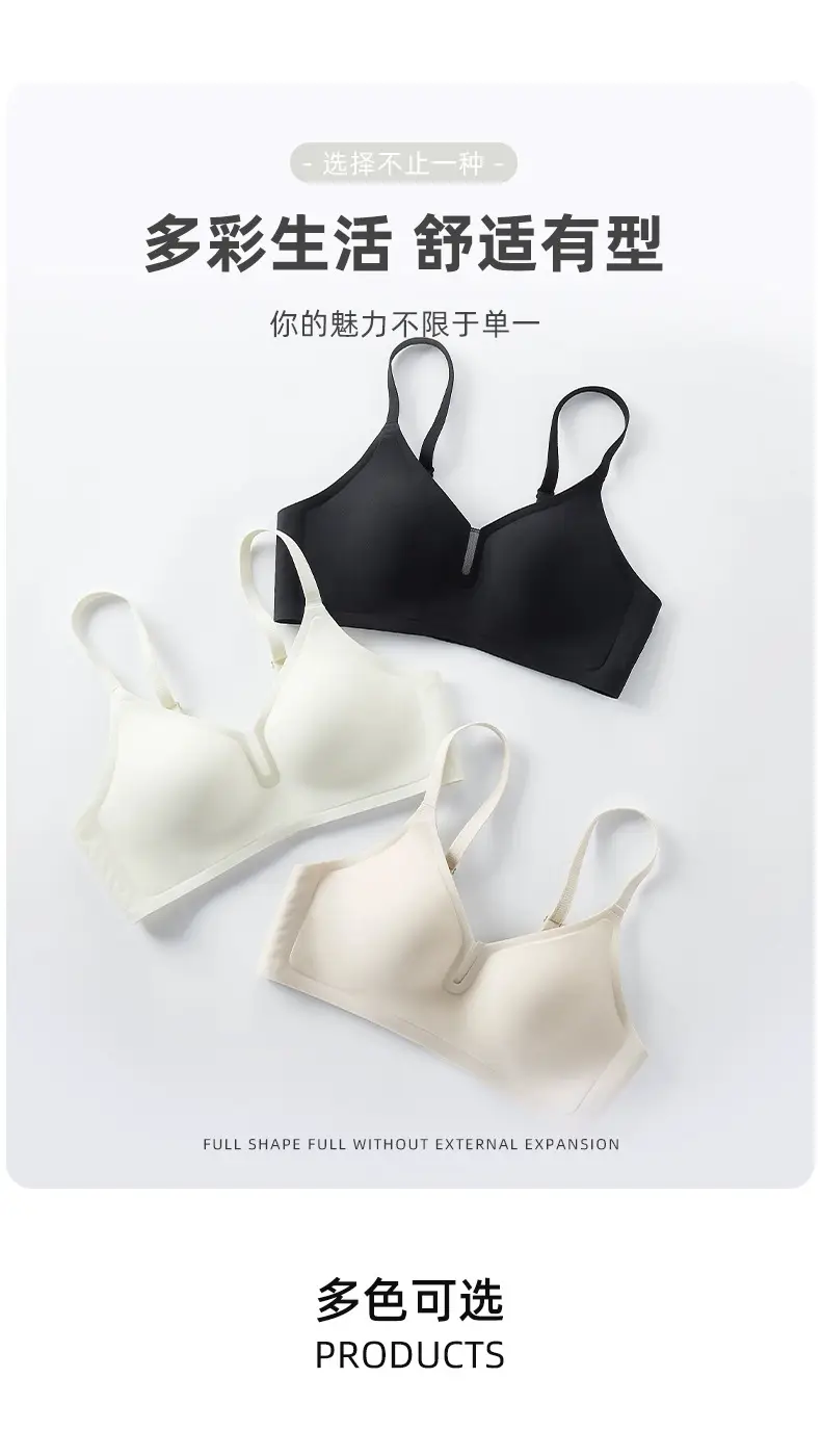 Thin Soft Push-Up Jelly Strip Non-Rims Bra — feature 14