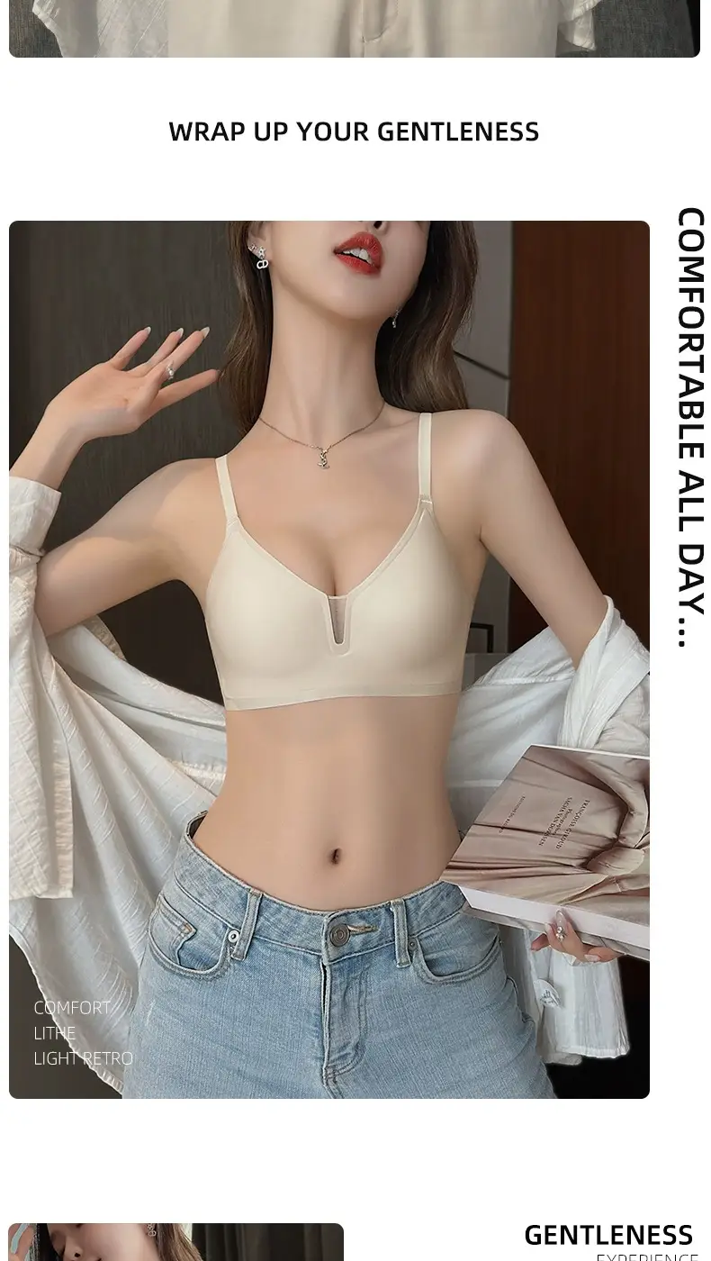 Thin Soft Push-Up Jelly Strip Non-Rims Bra — feature 18