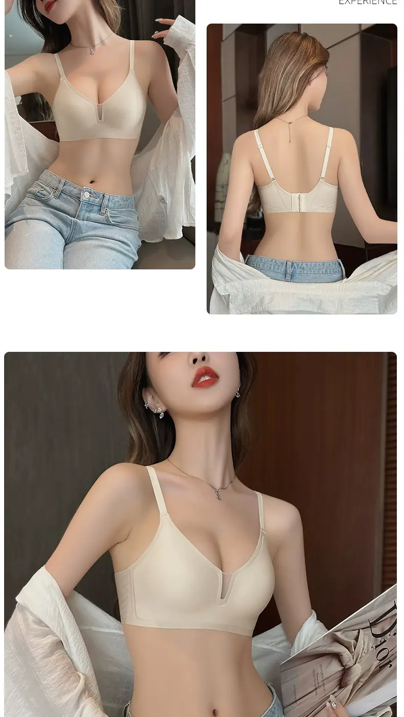 Thin Soft Push-Up Jelly Strip Non-Rims Bra — feature 19