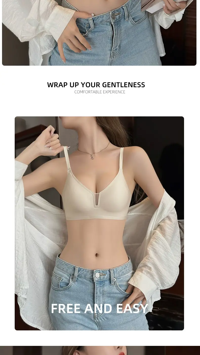 Thin Soft Push-Up Jelly Strip Non-Rims Bra — feature 20