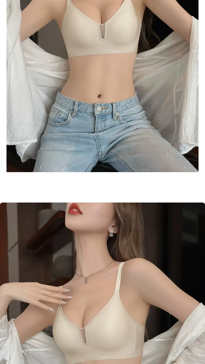 Thin Soft Push-Up Jelly Strip Non-Rims Bra — feature 22
