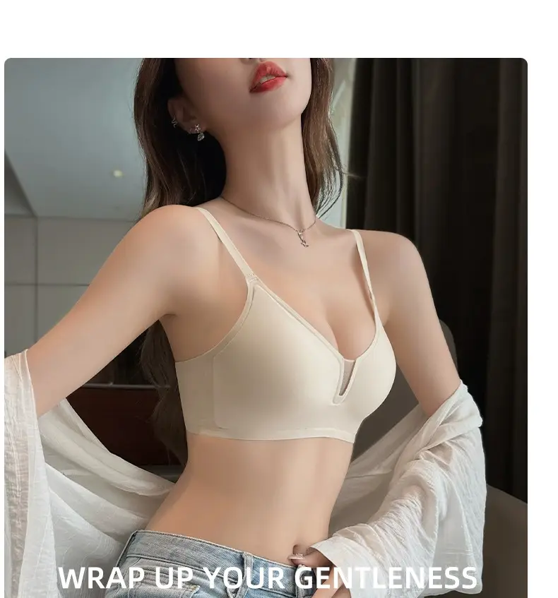 Thin Soft Push-Up Jelly Strip Non-Rims Bra — feature 24