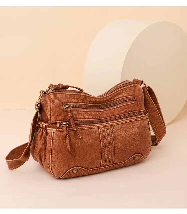 Black Washable Leather Crossbody Bag for Women — feature 14