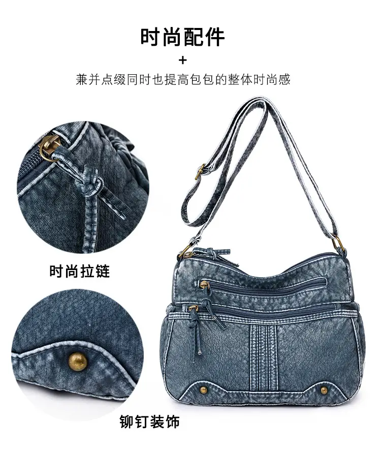 Black Washable Leather Crossbody Bag for Women — feature 17