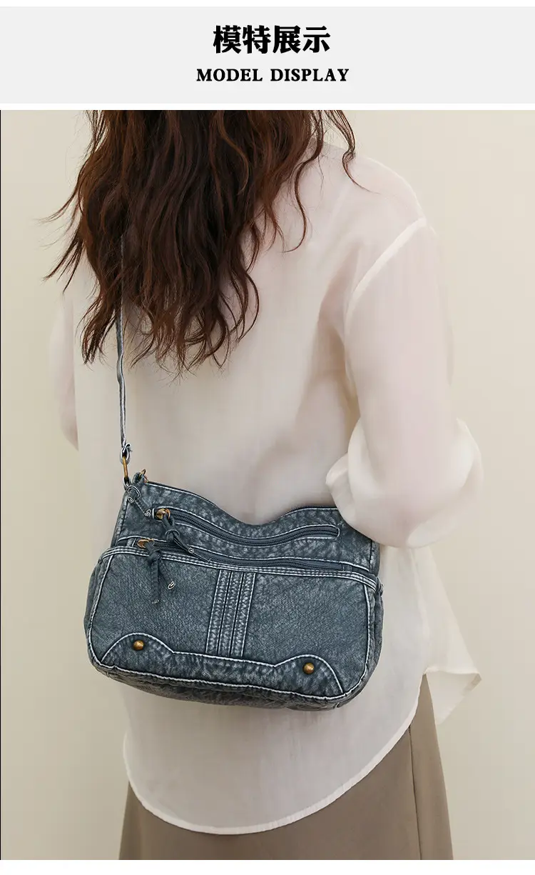 Black Washable Leather Crossbody Bag for Women — feature 21