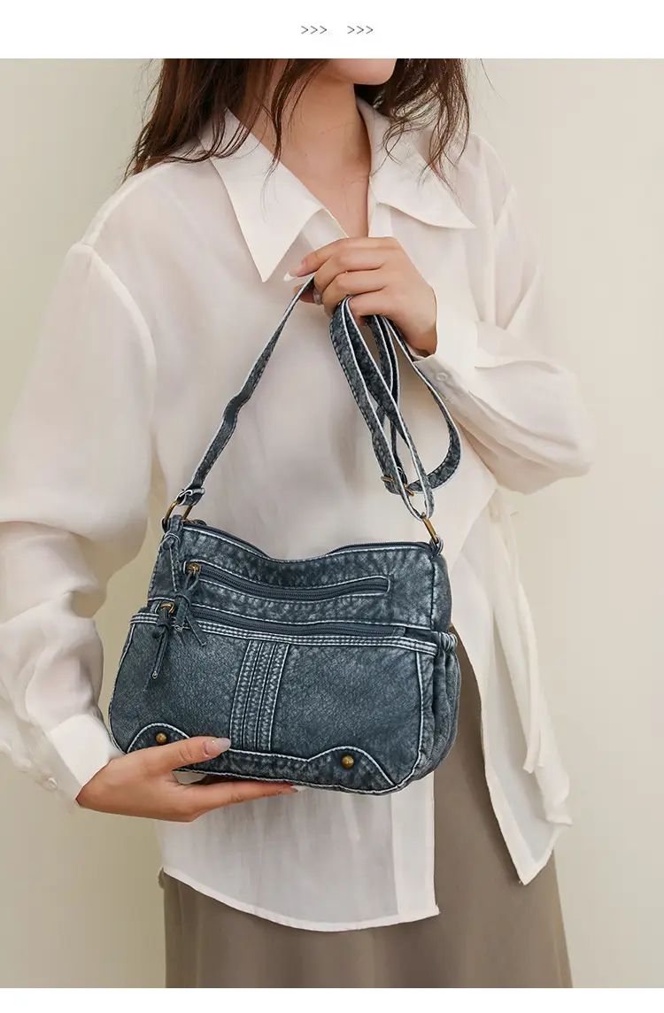 Black Washable Leather Crossbody Bag for Women — feature 22