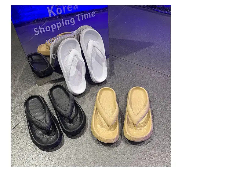 Slippers Women's Summer New Fashionable Outfit Ins Trendy Internet Popular Thick Bottom Non-slip Flip-flops Couple Beach Sandals — feature 22