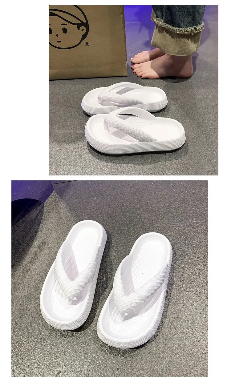 Slippers Women's Summer New Fashionable Outfit Ins Trendy Internet Popular Thick Bottom Non-slip Flip-flops Couple Beach Sandals — feature 23