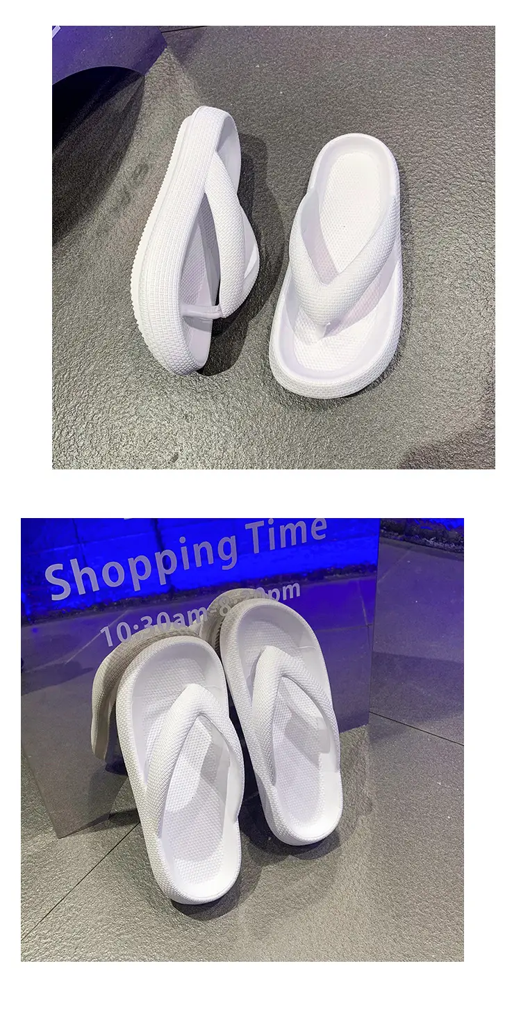 Slippers Women's Summer New Fashionable Outfit Ins Trendy Internet Popular Thick Bottom Non-slip Flip-flops Couple Beach Sandals — feature 24