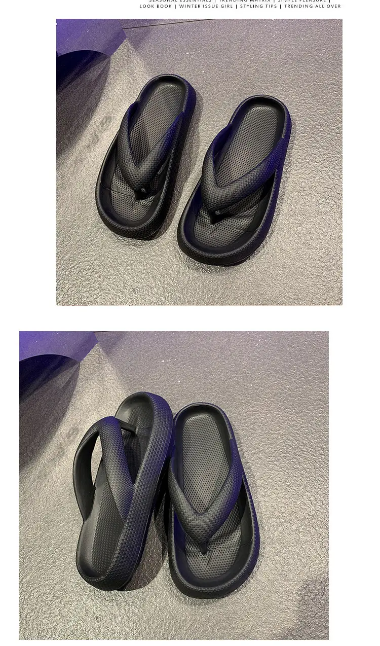 Slippers Women's Summer New Fashionable Outfit Ins Trendy Internet Popular Thick Bottom Non-slip Flip-flops Couple Beach Sandals — feature 26