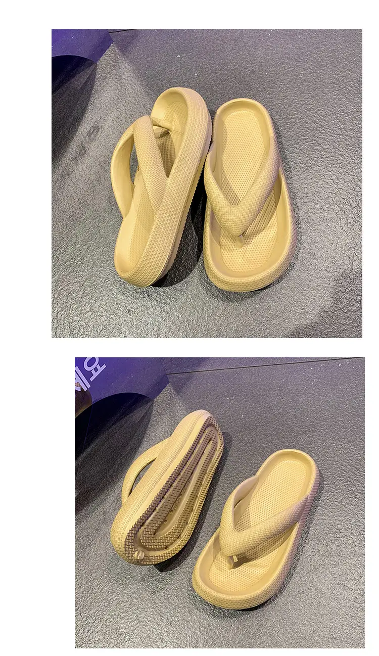 Slippers Women's Summer New Fashionable Outfit Ins Trendy Internet Popular Thick Bottom Non-slip Flip-flops Couple Beach Sandals — feature 28