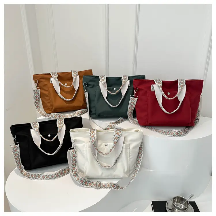 Vintage Red Canvas Shoulder Bag Women 2024 Luxury Large Capacity - Image 6