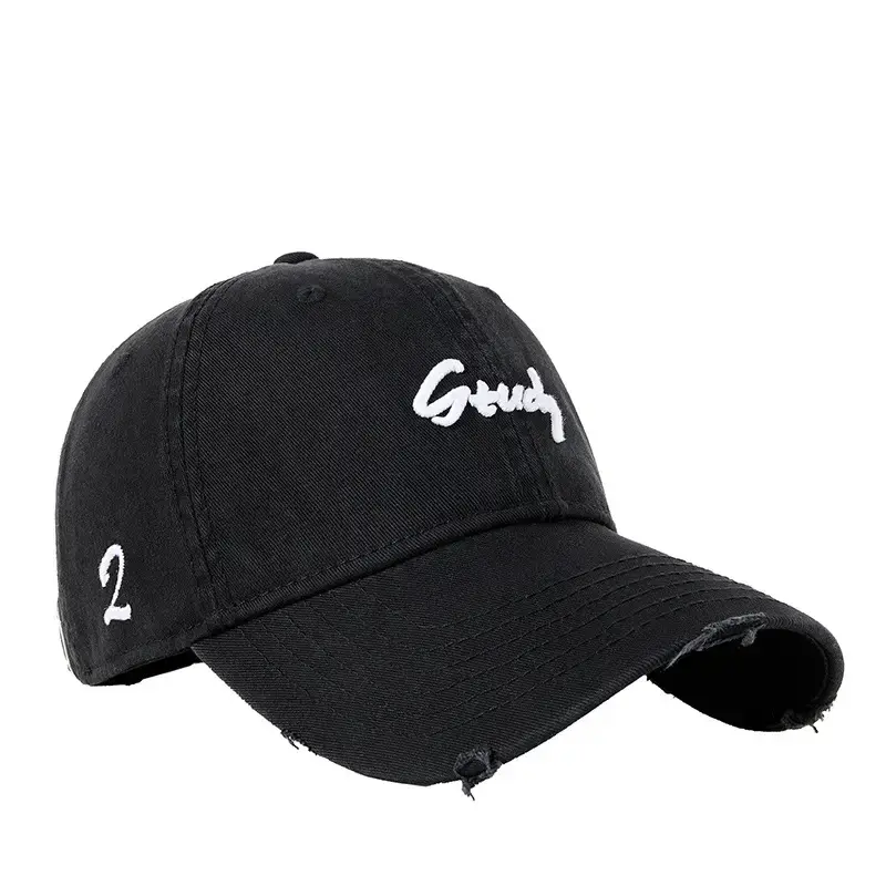 2025 Ripped Washed Black Baseball Cap "Grazey" Logo - Image 12
