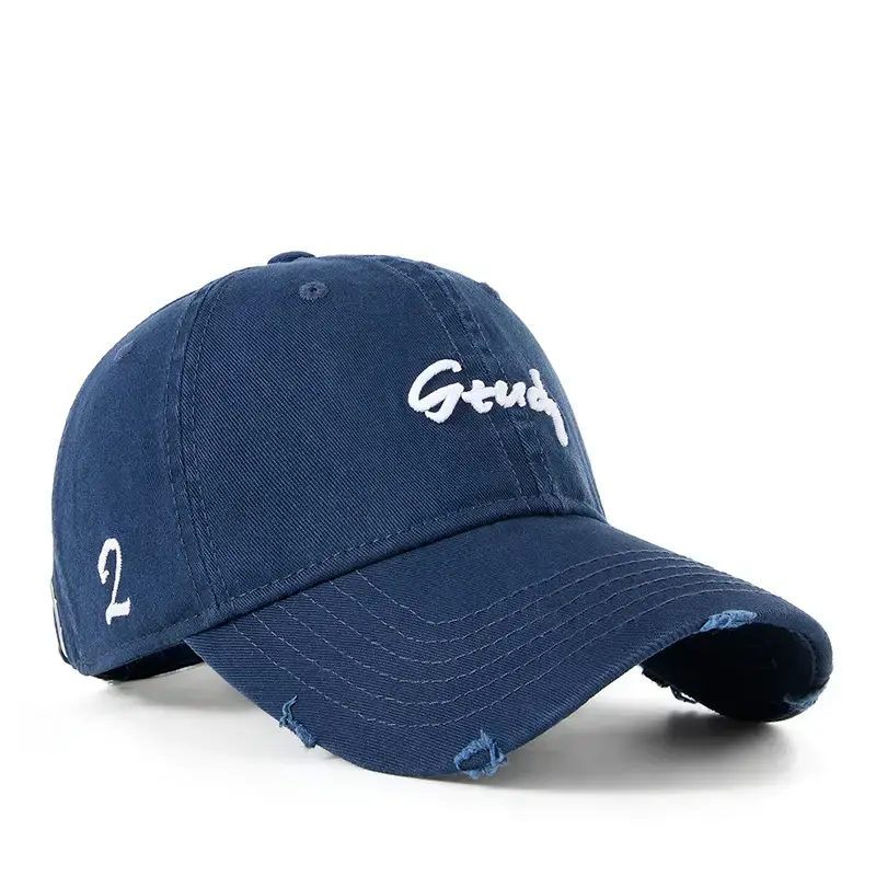 2025 Ripped Washed Black Baseball Cap "Grazey" Logo - Image 2