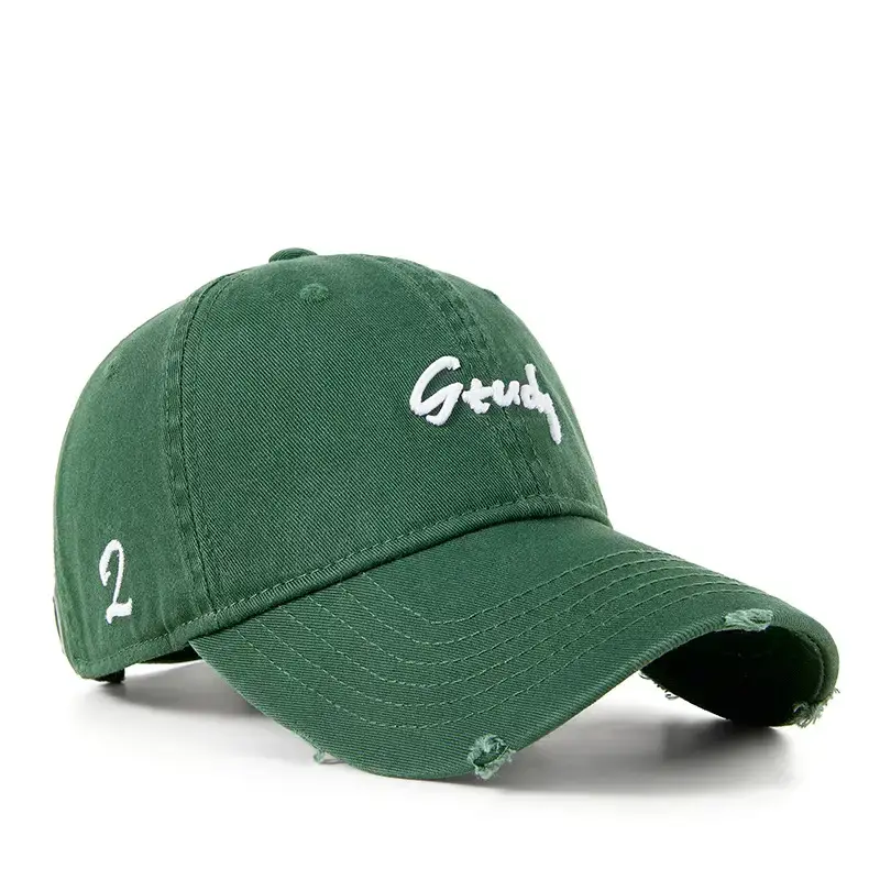 2025 Ripped Washed Black Baseball Cap "Grazey" Logo - Image 4