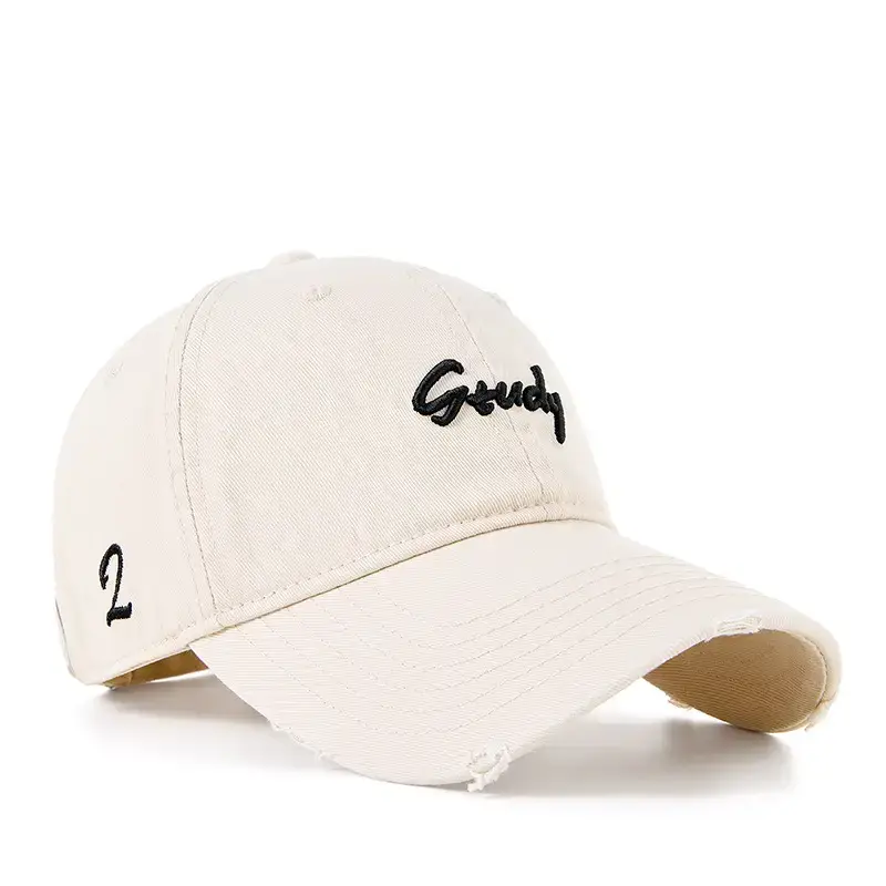 2025 Ripped Washed Black Baseball Cap "Grazey" Logo - Image 7