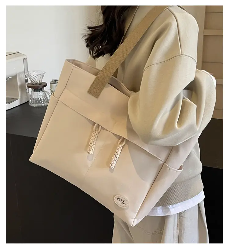 New Large Capacity Nylon Shoulder Bag for Business Travel Durable Ruiying Tote Bag Lightweight Women's Handbag — feature 3