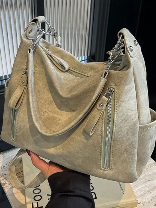 Grey Textured Crossbody Bag for Women 2023 - Image 8