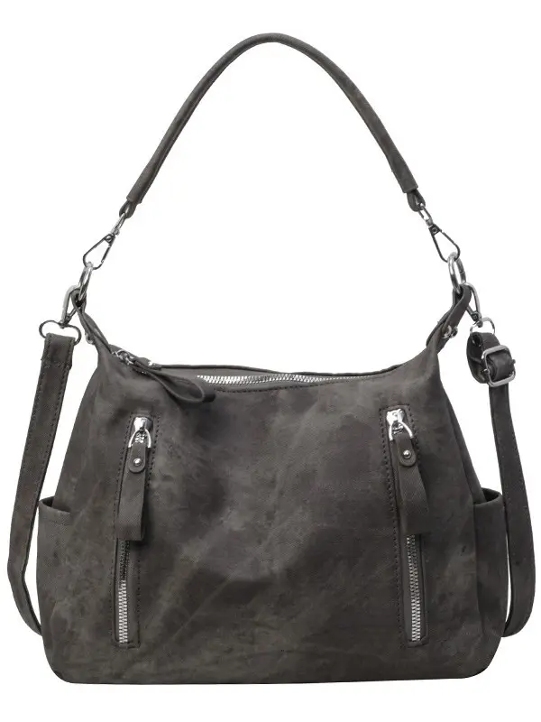 Grey Textured Crossbody Bag for Women 2023 - Image 9