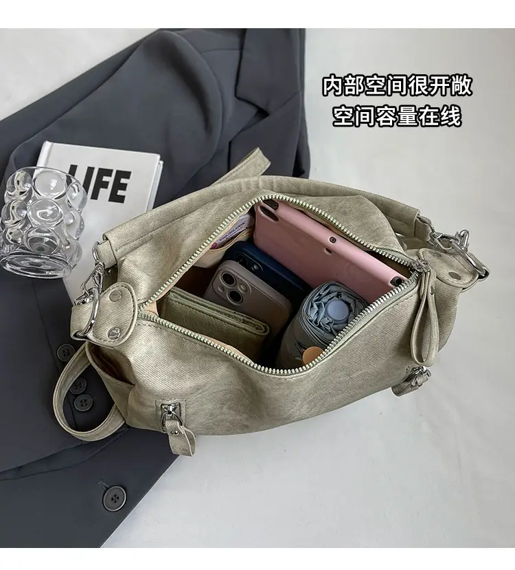 Grey Textured Crossbody Bag for Women 2023 — feature 7