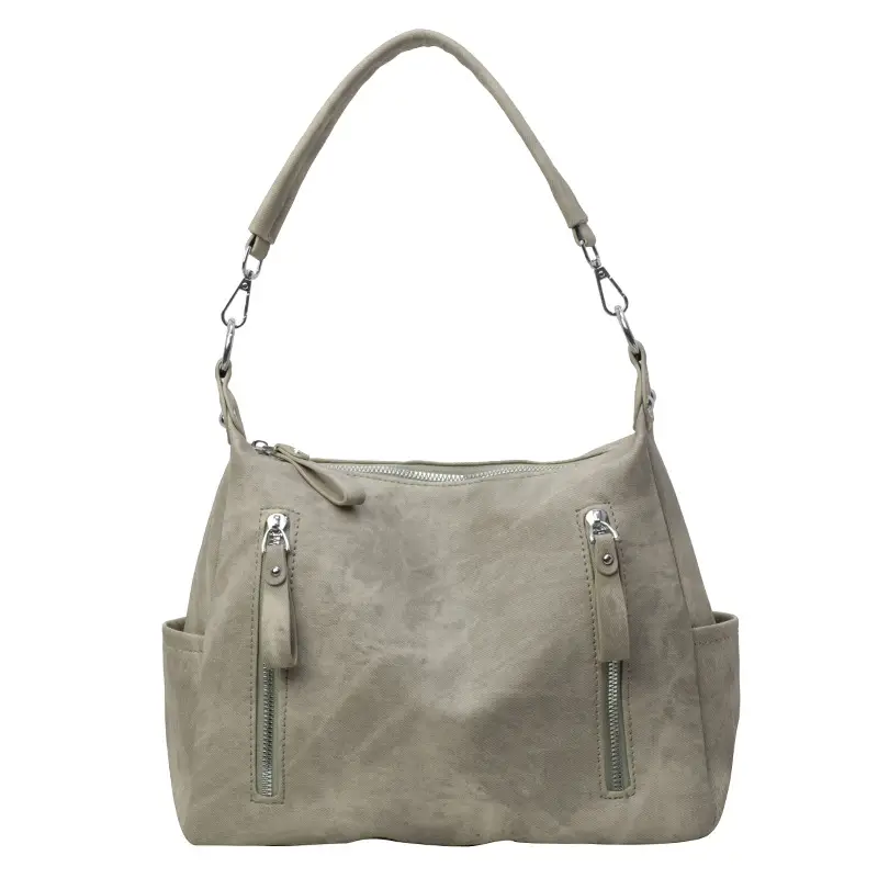 Grey Textured Crossbody Bag for Women 2023 - Image 2