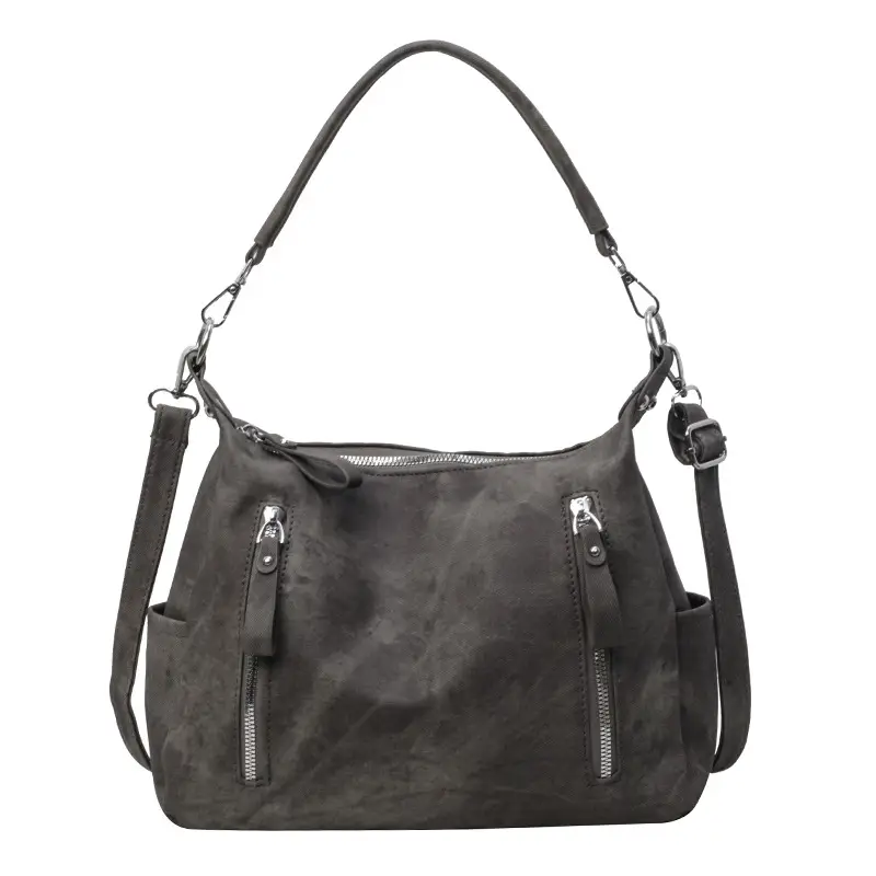 Grey Textured Crossbody Bag for Women 2023 - Image 3