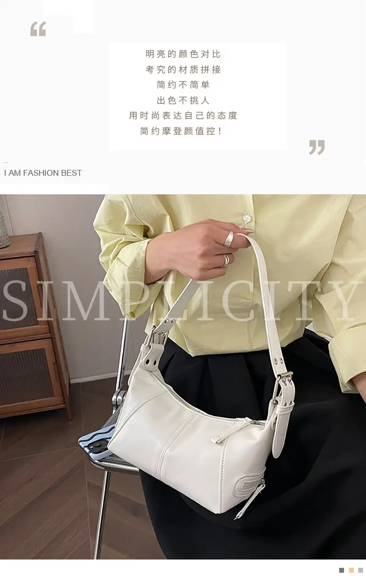 Black French Shoulder Bag for Women 2024 Spring — feature 2