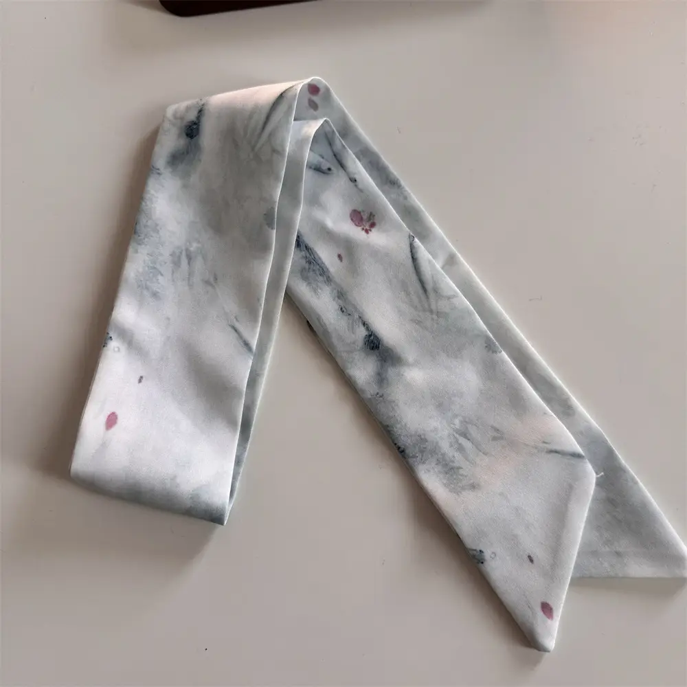 Bamboo Leaf Ink Silk Scarf for Women — feature 24