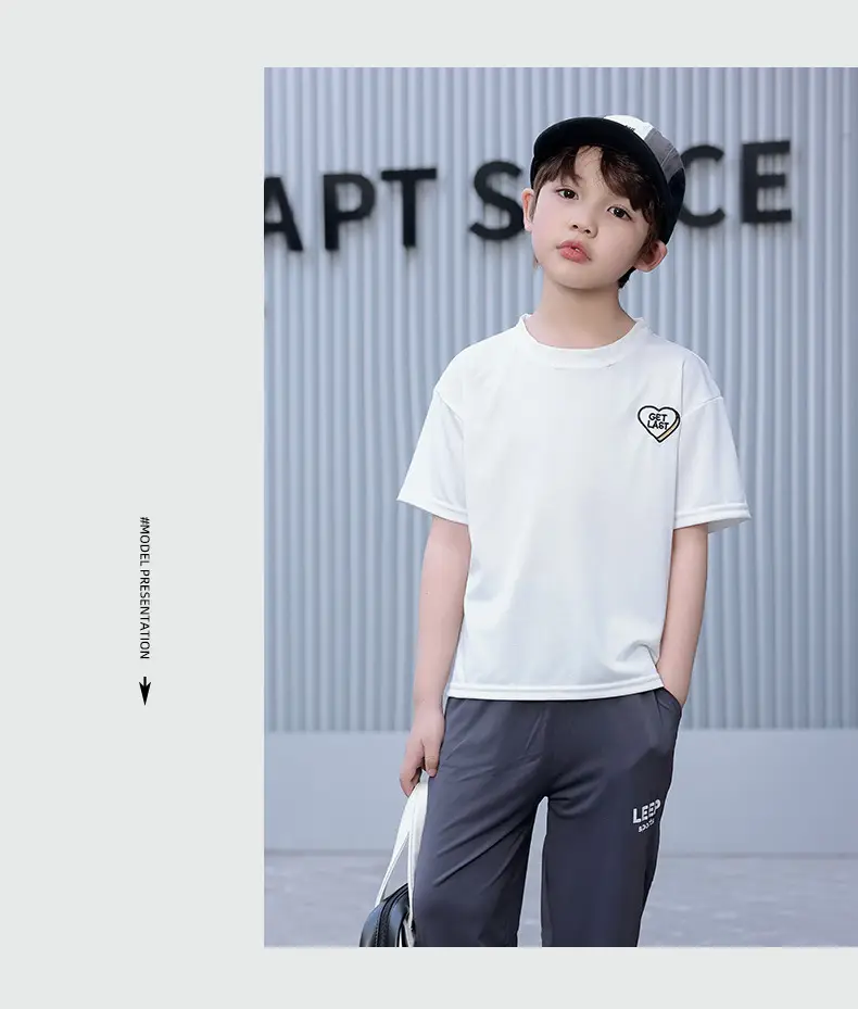 Kids Pink Embroidered Crewneck T-Shirt Summer Wear — feature 11
