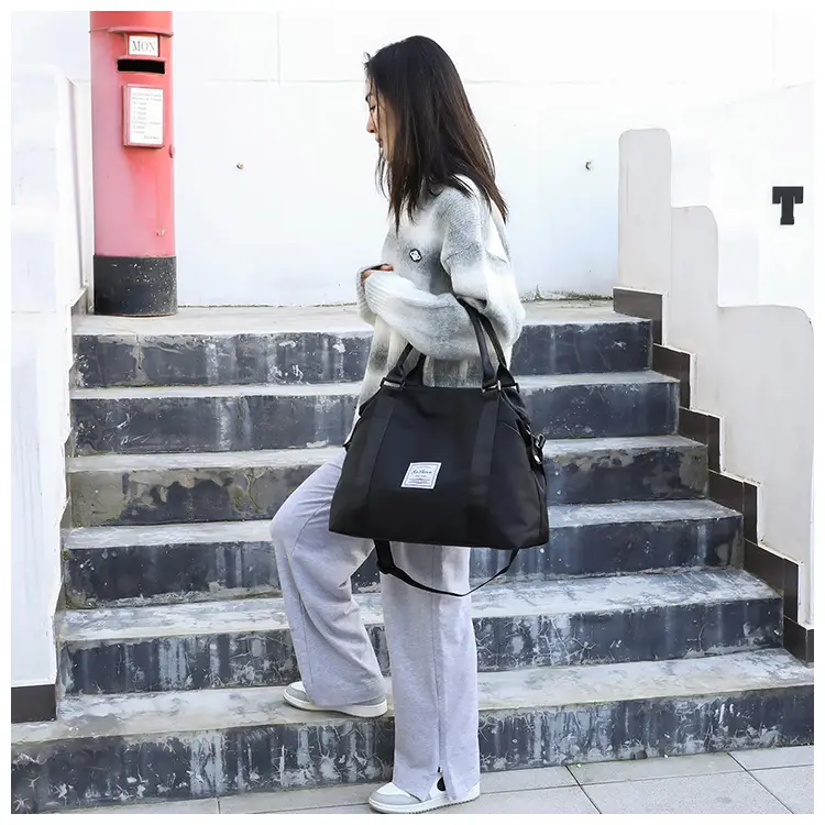 Light Blue Nylon Travel Bag for Women — feature 15