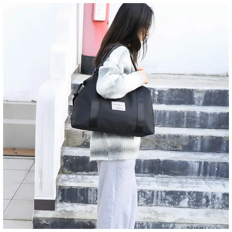 Light Blue Nylon Travel Bag for Women — feature 16