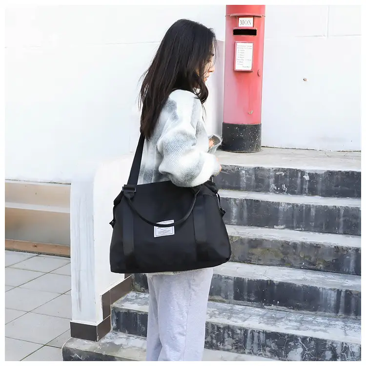 Light Blue Nylon Travel Bag for Women — feature 17