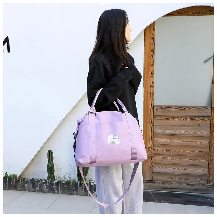 Light Blue Nylon Travel Bag for Women — feature 22
