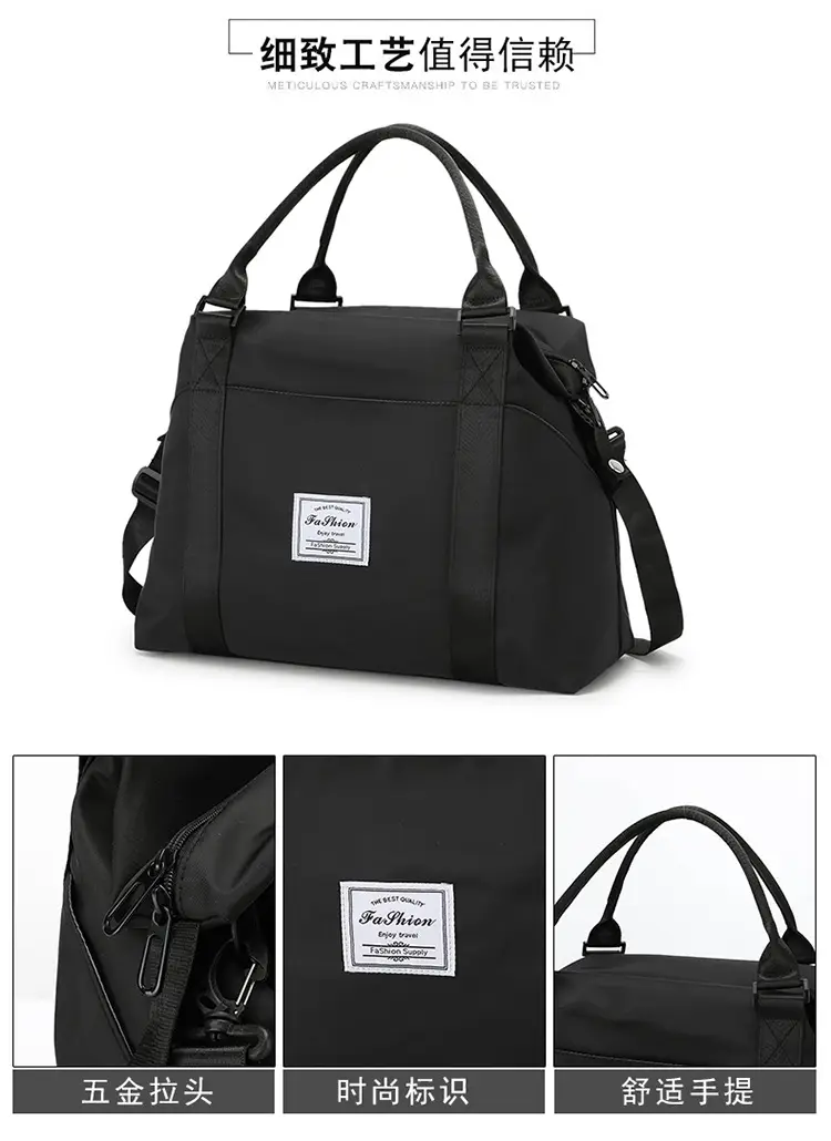 Light Blue Nylon Travel Bag for Women — feature 7
