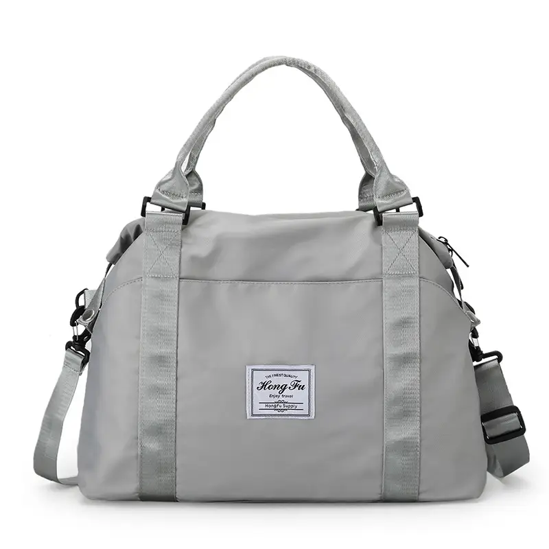 Light Blue Nylon Travel Bag for Women
