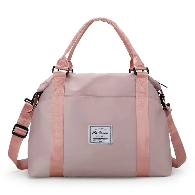 Light Blue Nylon Travel Bag for Women