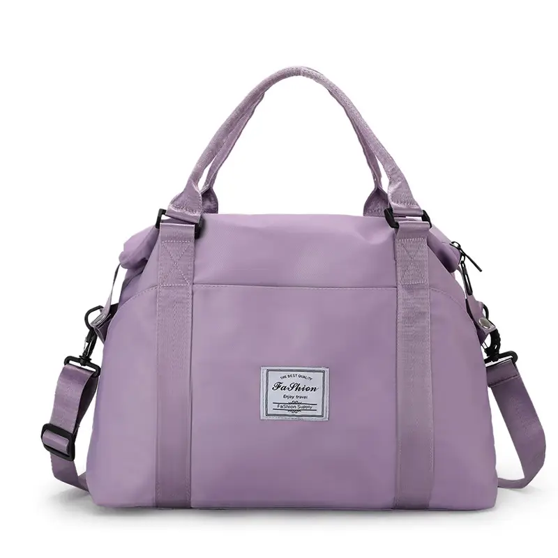 Light Blue Nylon Travel Bag for Women