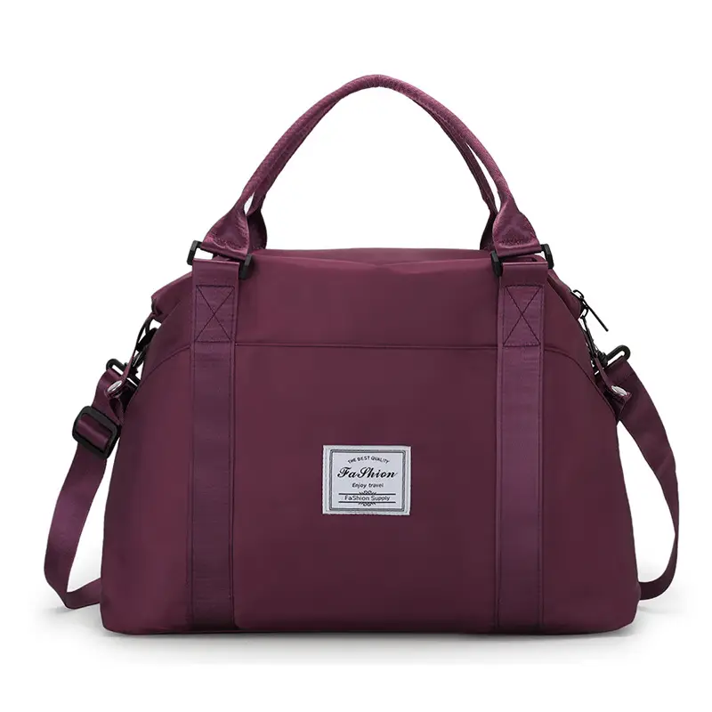 Light Blue Nylon Travel Bag for Women