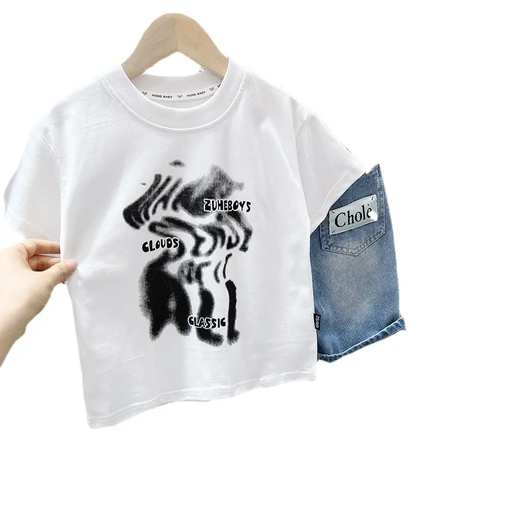 Boys Printed T-Shirt Summer 2024 Korean Style Small Medium - Image 7
