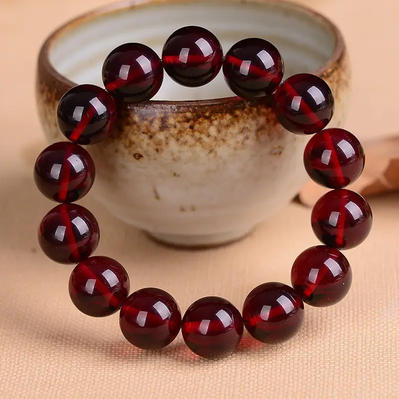 Myanmar Red Blood Pearl Bracelet for Men Women - Image 4