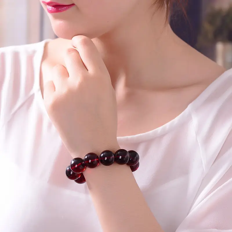 Myanmar Red Blood Pearl Bracelet for Men Women - Image 6