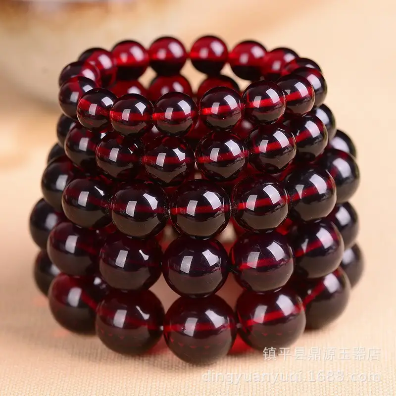 Myanmar Red Blood Pearl Bracelet for Men Women — feature 2