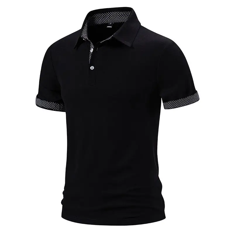 2024 Black Short-sleeve Polo Shirt for Men — feature 11
