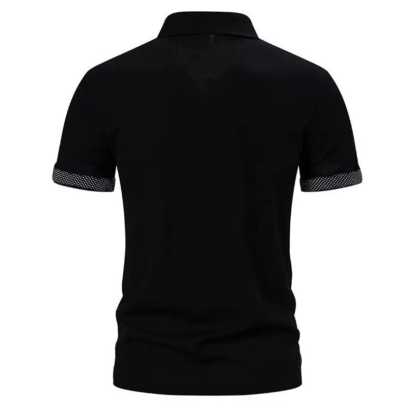 2024 Black Short-sleeve Polo Shirt for Men — feature 12