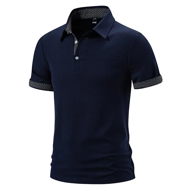 2024 Black Short-sleeve Polo Shirt for Men — feature 3