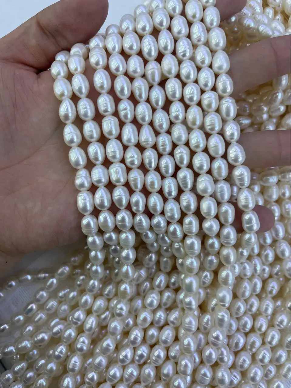 Natural Freshwater Pearl Thread 7-8mm Loose Beads 35cm — feature 2