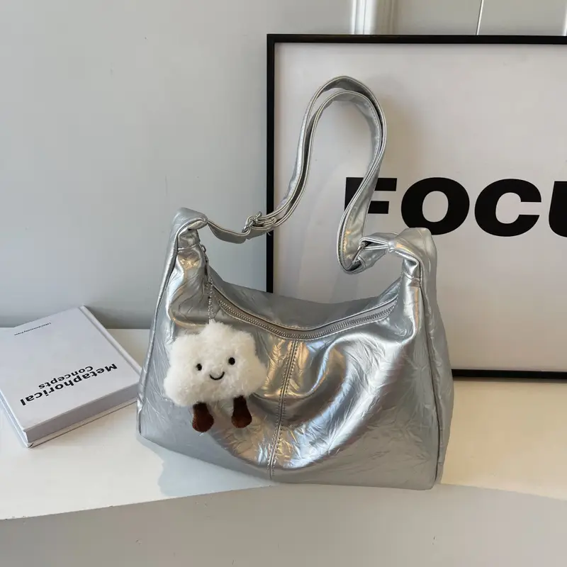 Silver Underarm Bag for Women 2024 New Fashion - Image 2