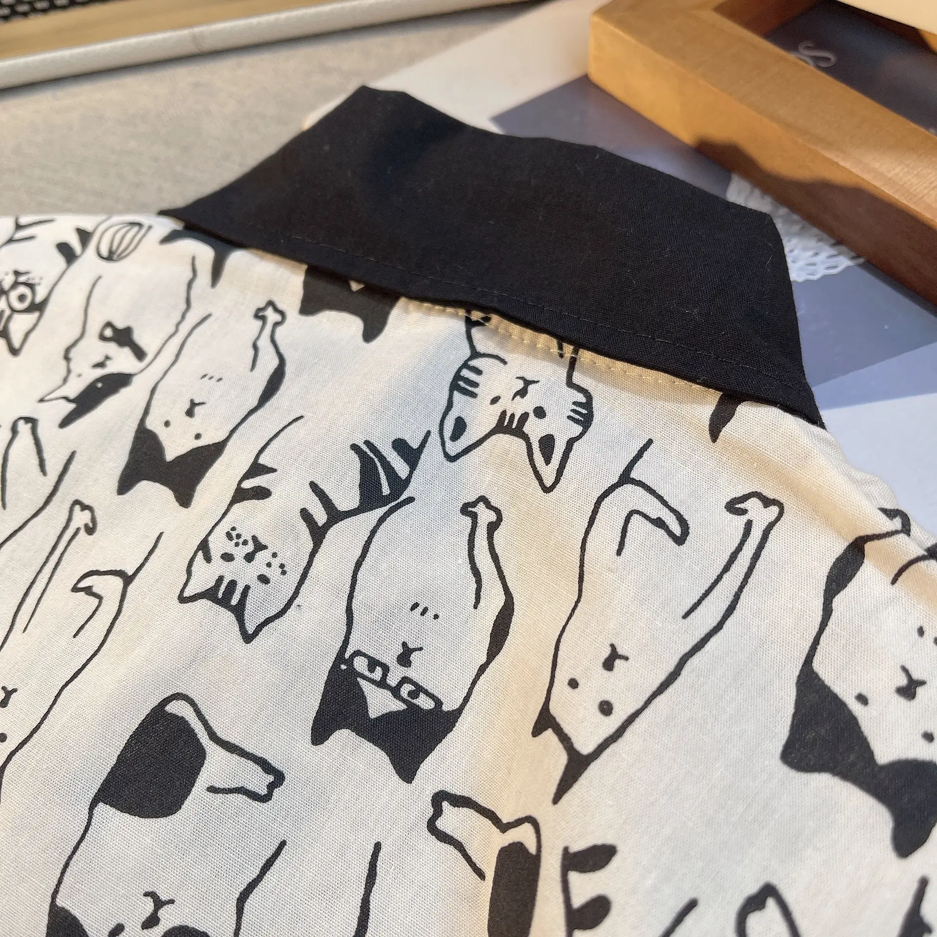 Children Cotton Cat Print Shorts Suit Summer — feature 11