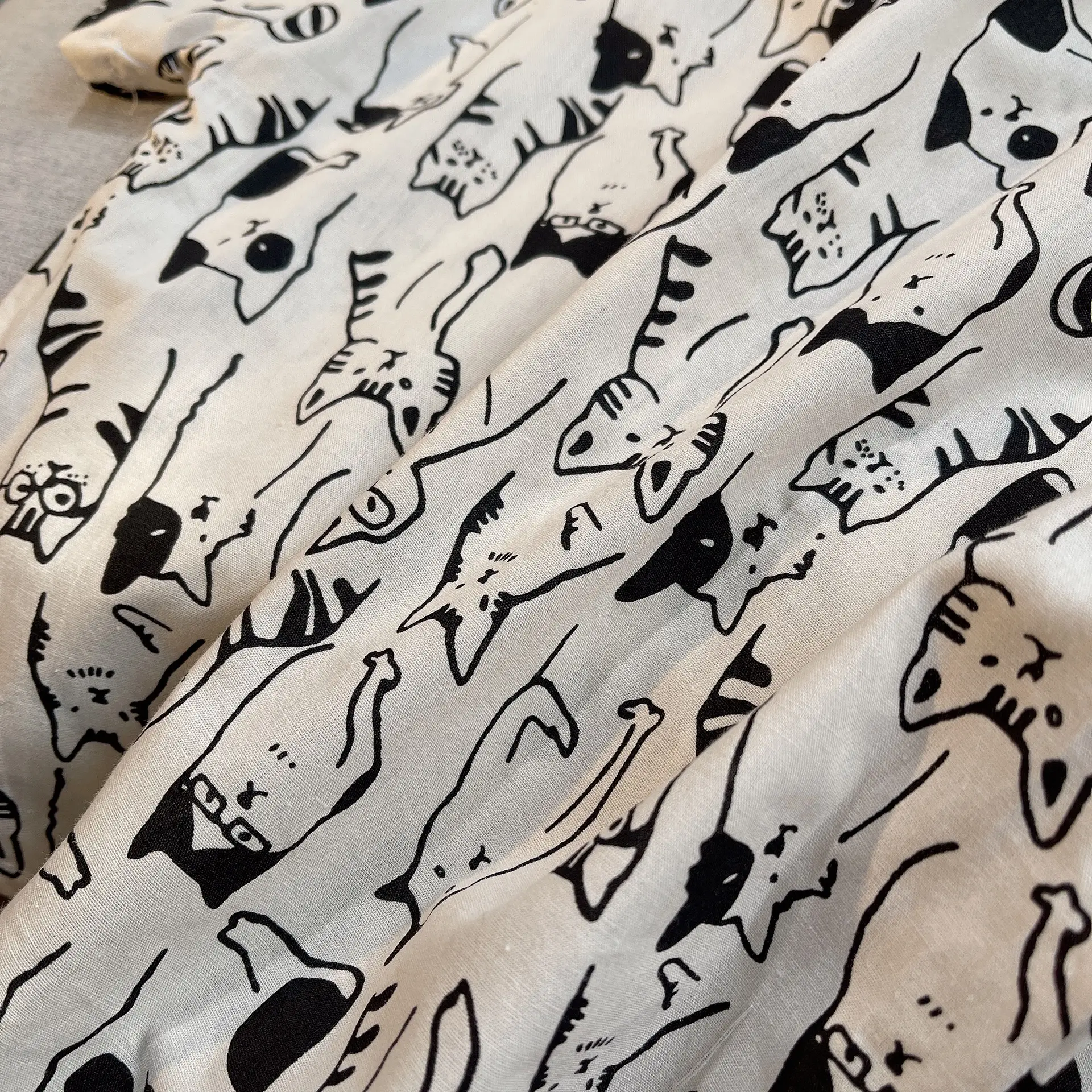 Children Cotton Cat Print Shorts Suit Summer — feature 13